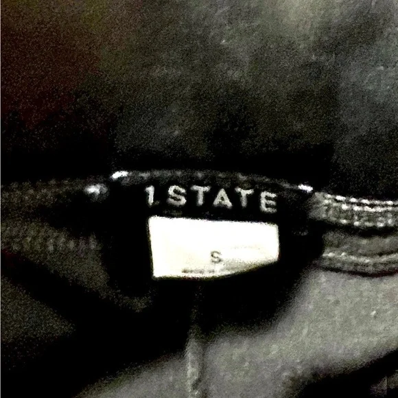 1 State Vegan Faux-Leather Classic Black High Waist Leggings Size Small - Picture 6 of 7